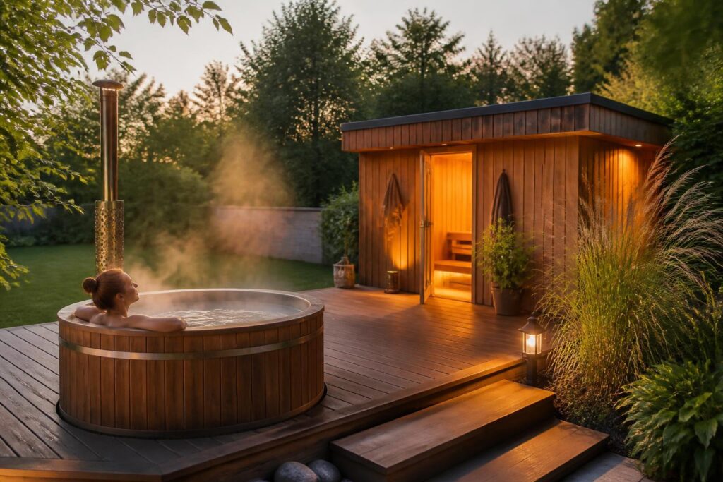 Entspannung im Garten mit Sauna und Badefass: Ihre private Wellness-Oase