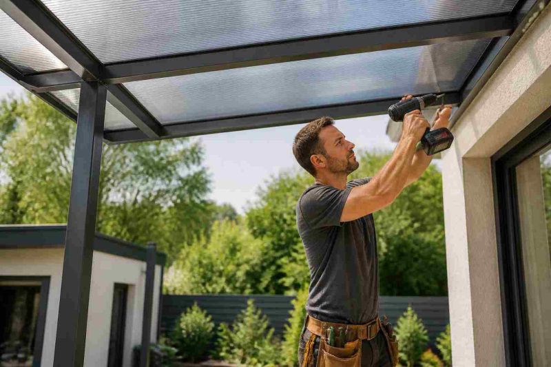 Terrassenüberdachung mit Doppelstegplatten: Kosten, Montage und wann sich ein Handwerker lohnt